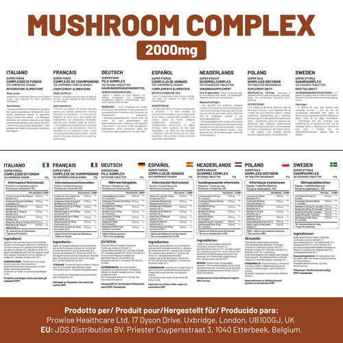 Advanced Mushroom Complex | 6 Mushrooms - 120 Vegan Tablets