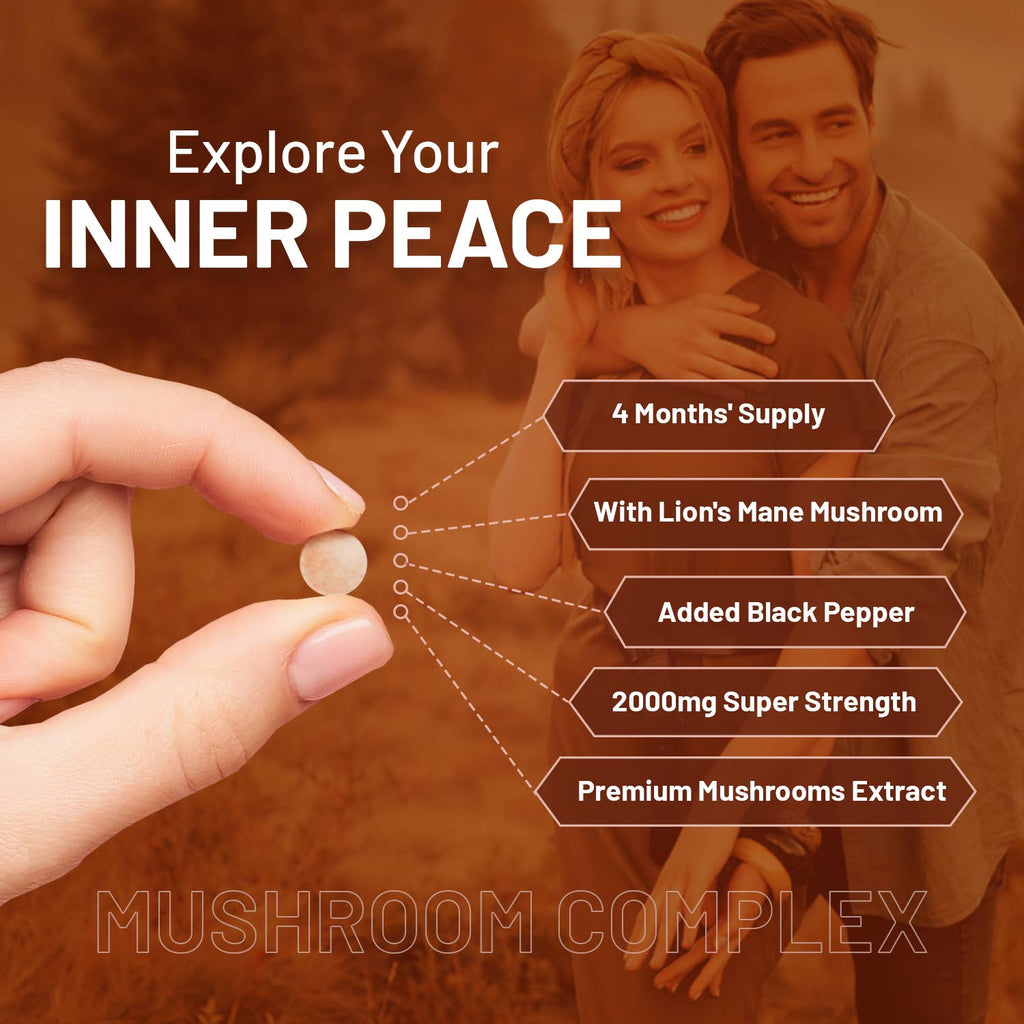 Advanced Mushroom Complex | 6 Mushrooms - 120 Vegan Tablets