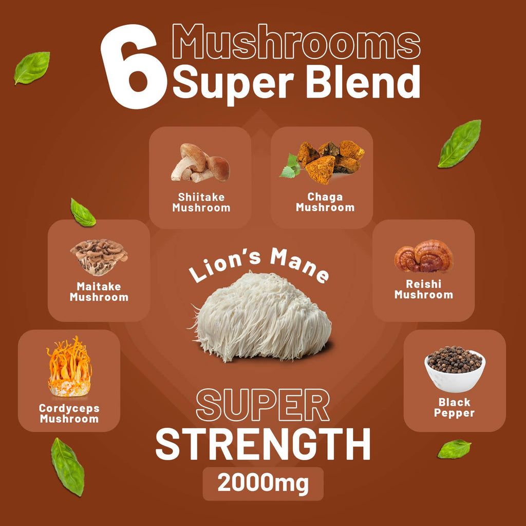 Advanced Mushroom Complex | 6 Mushrooms - 120 Vegan Tablets
