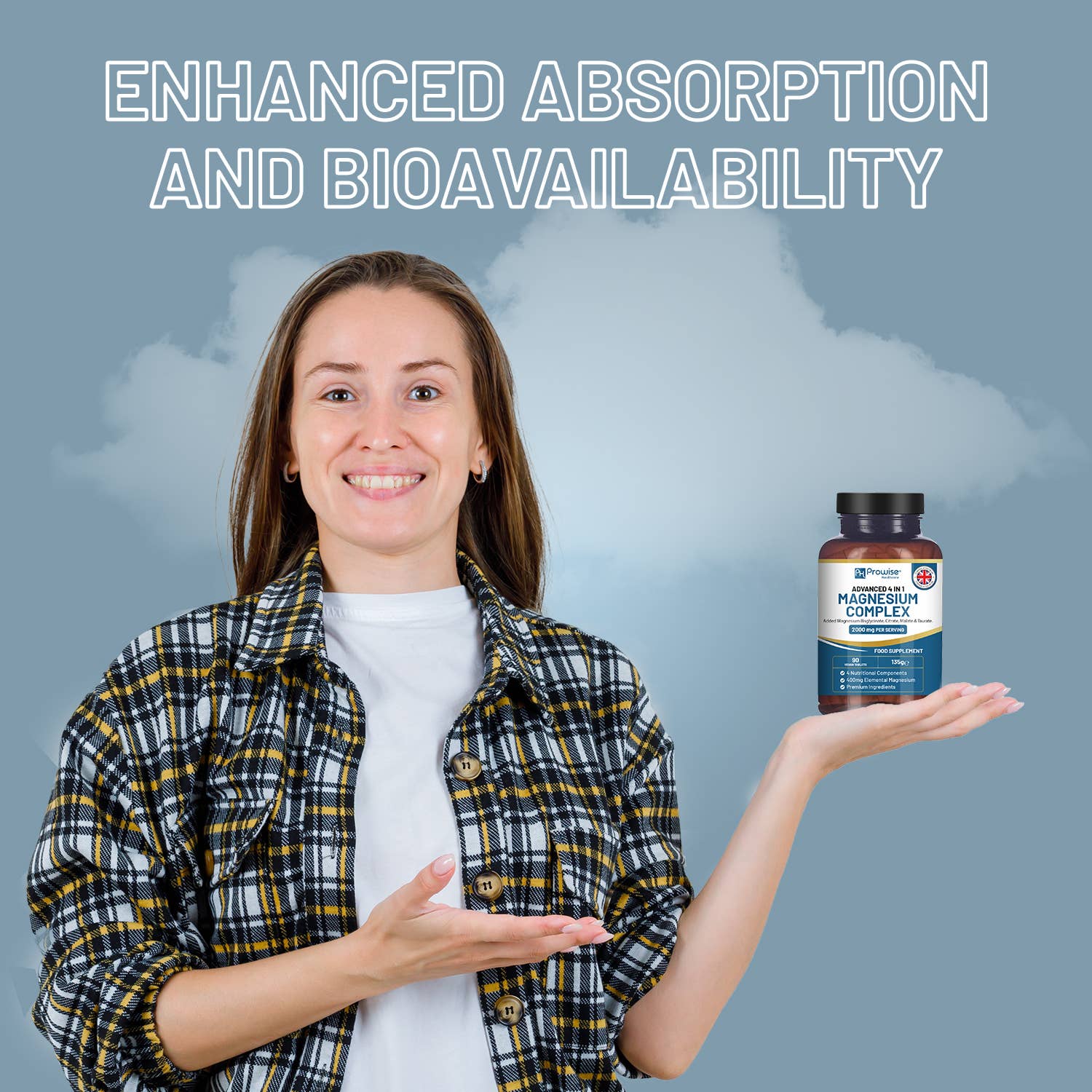 Magnesium Glycinate Complex - 90 Vegan Tablets - by Prowise